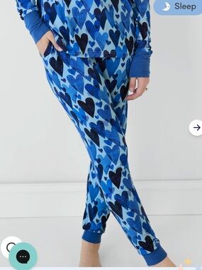 Little Sleepies Blue Heart pants